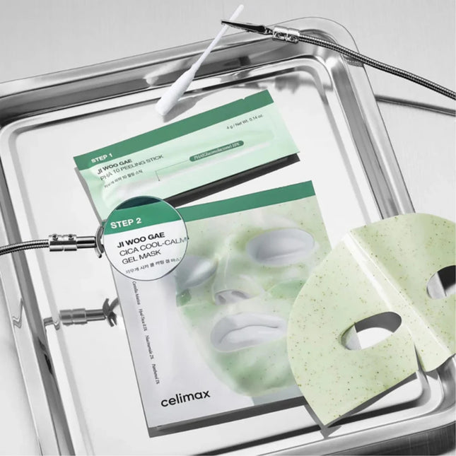 Celimax Ji Woo Gae Cica PHA Peel 2-Step Gel Mask