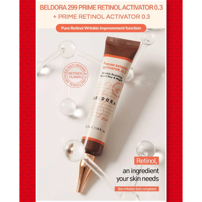 Beldora 299 Prime Retinol Activator 0.3% | Anti-Ageing Night Cream | 35ml