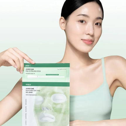 Celimax Ji Woo Gae Cica PHA Peel 2-Step Gel Mask | PHA Exfoliant + Cica Hydrogel | 4g + 30g