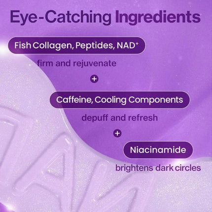 numbuzin No.9 NAD+ Collagen Under Eye Patches | 50 Peptides + NAD+ | 8g × 5 Pairs