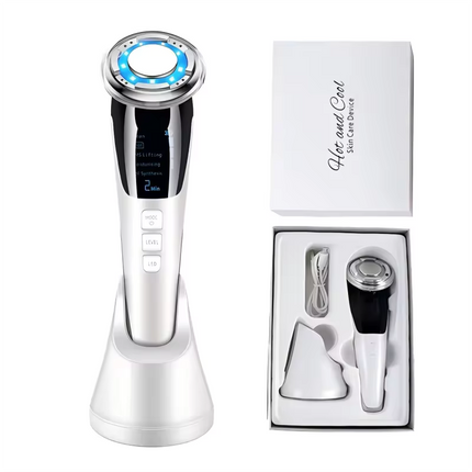 4-in-1 Hot & Cool Microcurrent LED Facial Massager