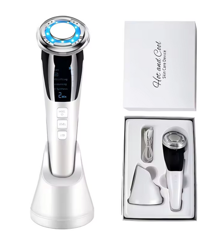 4-in-1 Hot & Cool Microcurrent LED Facial Massager